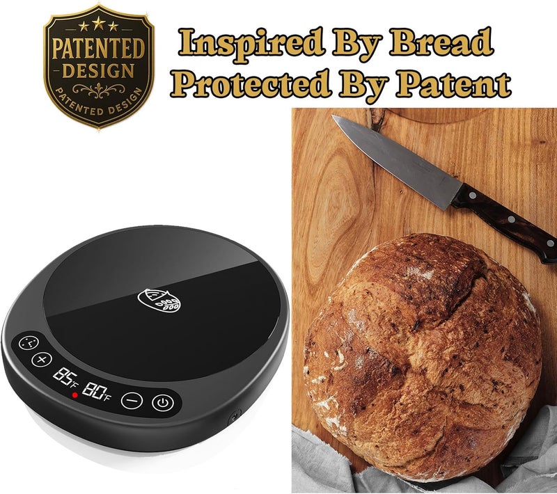 Risecret Pro 2026 Larger Sourdough Starter and Dough Warmer– Upgraded with Real-Time Dough Probe, Dual-Temp Display, 70-110°F Precision Control, 24H Timer Game Changer for Home Bakers Black - Image 3